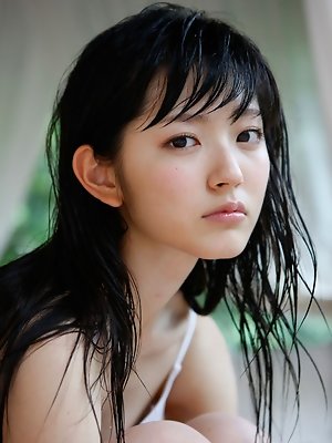 Airi Suzuki Asian in bath suit enjoys petals all over her body